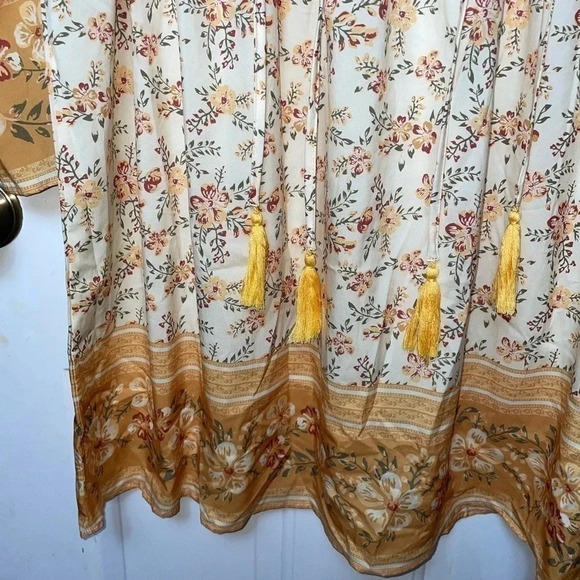 WOMEN’S LONG SLEEVE TOP FLORAL PRINT LIGHTWEIGHT SIZE LARGE - Picture 6 of 12